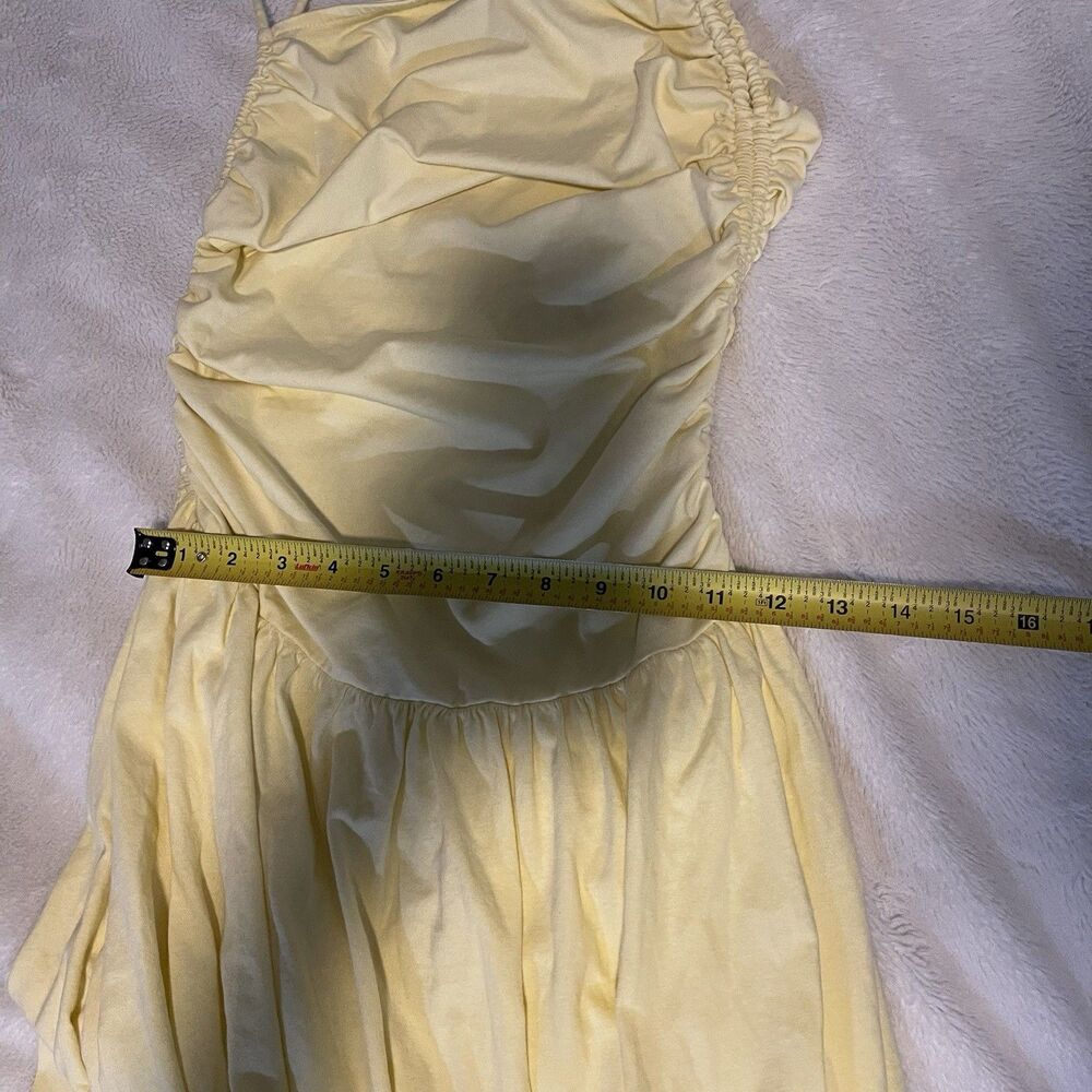 Free People Darcy Drop Waist Midi Tank Dress Mellow Yellow Size M NWOT - Picture 6 of 11
